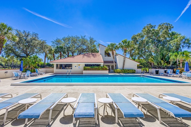 view of pool with a patio