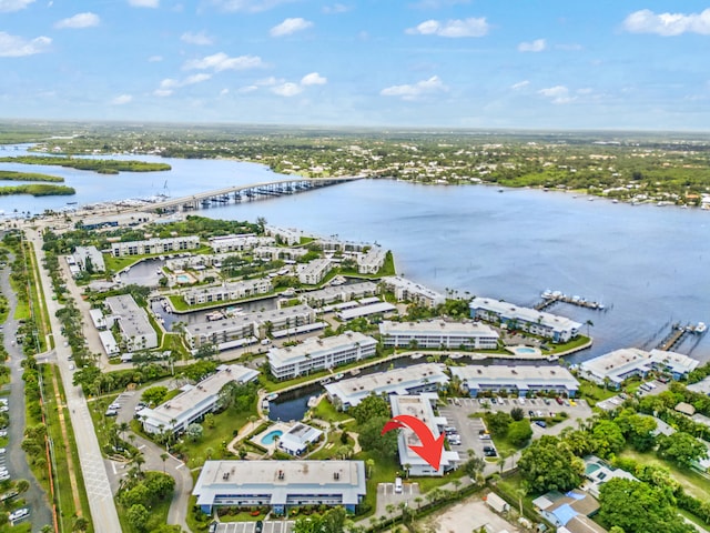 1854 SW Palm City Rd Unit 101, Stuart, FL 34994 - aerial view of property's location with a nearby body of water