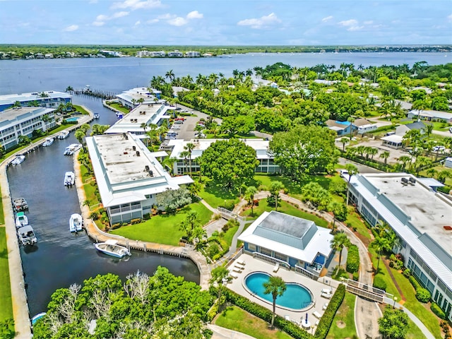 1854 SW Palm City Rd Unit 101, Stuart, FL 34994 - bird's eye view of a large body of water and a pool