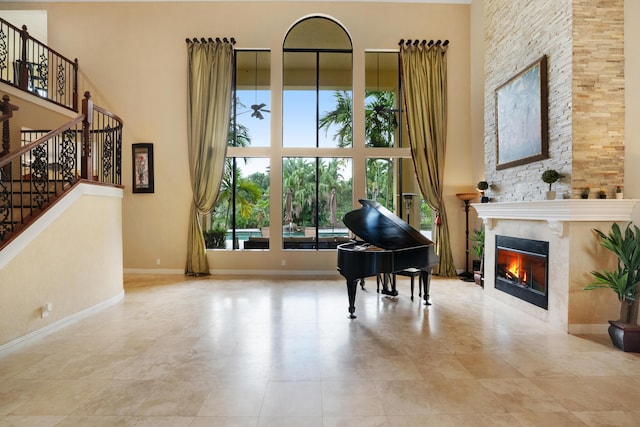 miscellaneous room featuring a high ceiling