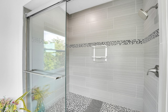 bathroom with an enclosed shower