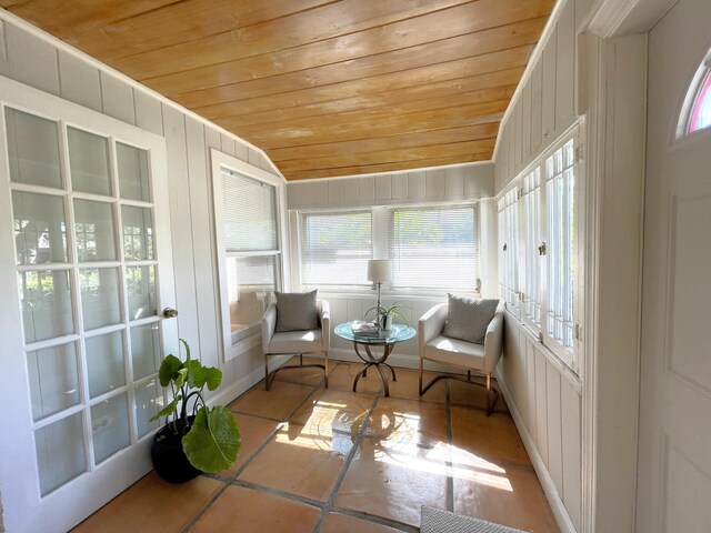 interior space featuring tile patterned flooring