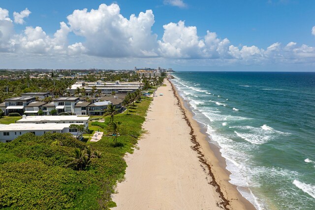 property view of water with a beach view