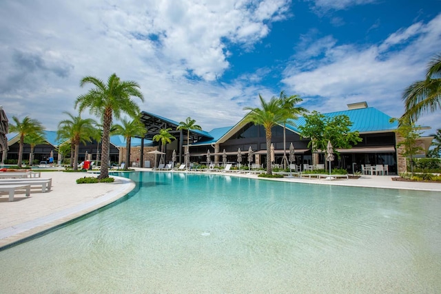 view of pool with a patio area