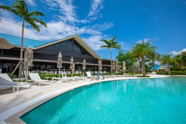 view of pool with a patio