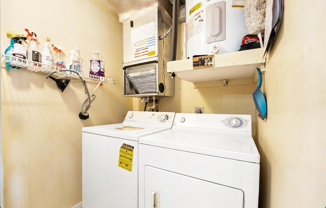 laundry area featuring washing machine and dryer