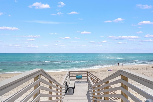 property view of water with a view of the beach