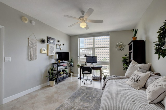 view of tiled bedroom