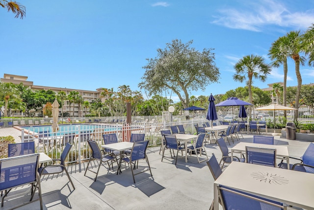 view of patio / terrace with a community pool