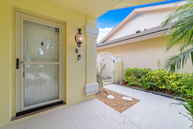 view of doorway to property