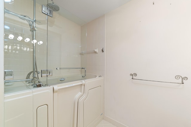 bathroom featuring tile patterned flooring