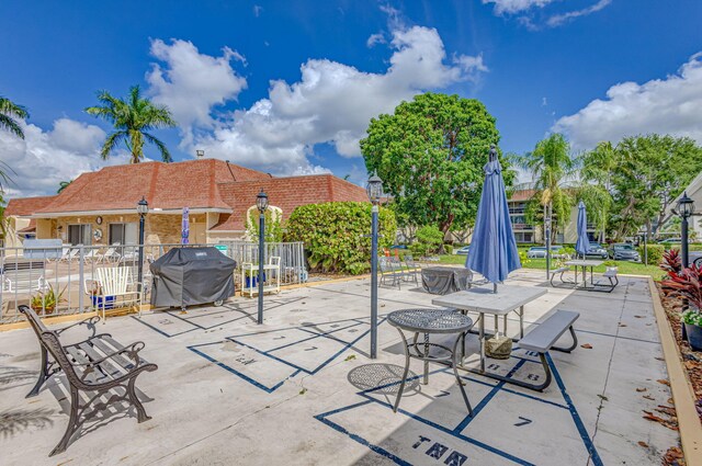 view of patio / terrace with a grill