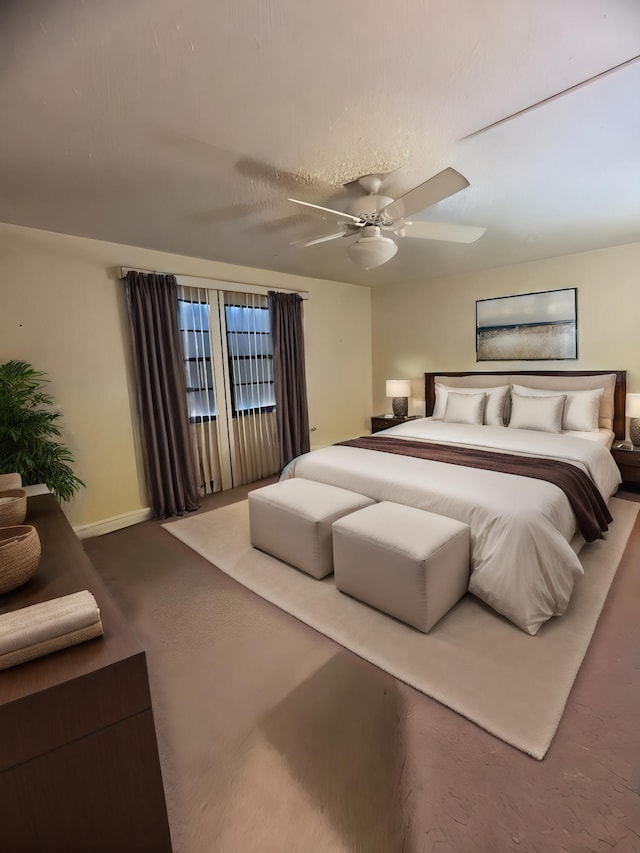 bedroom with ceiling fan