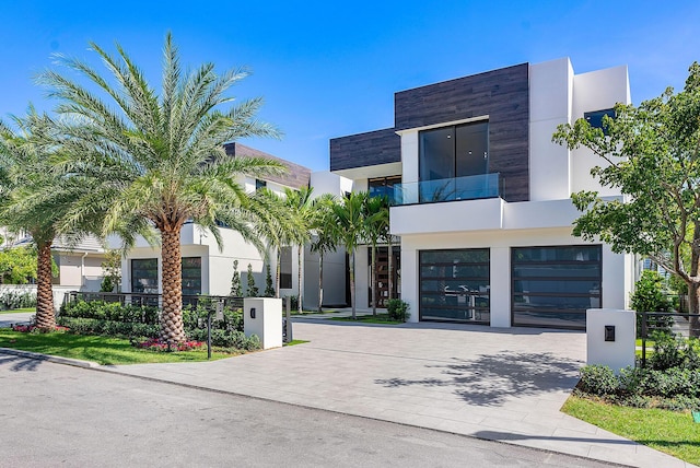 modern home with a garage