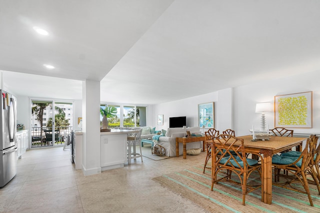 view of dining room