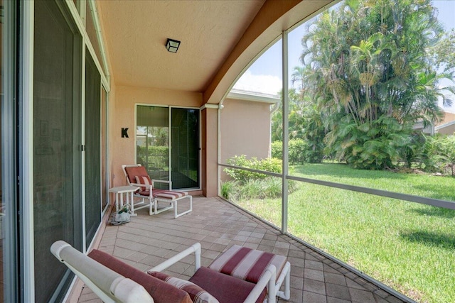 view of sunroom