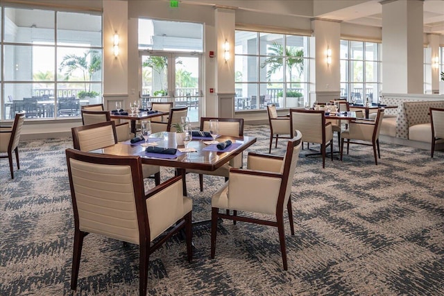 dining area featuring plenty of natural light