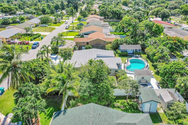 aerial view featuring a residential view