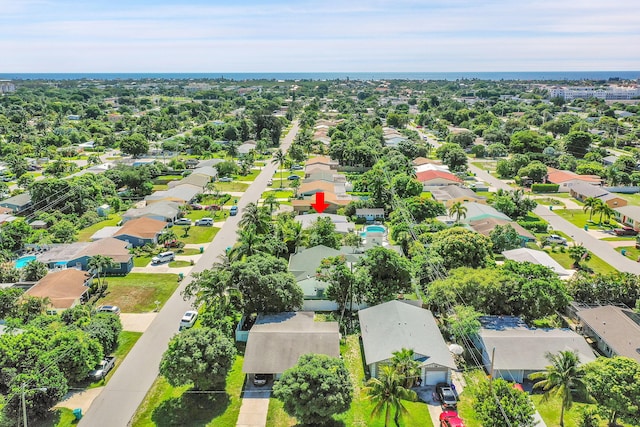 aerial view featuring a residential view