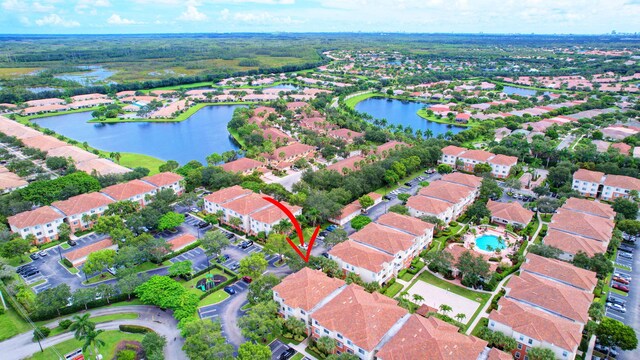 9873 Baywinds Dr Unit 5302, West Palm Beach, FL 33411 - aerial view of property's location with a nearby body of water and nearby suburban area
