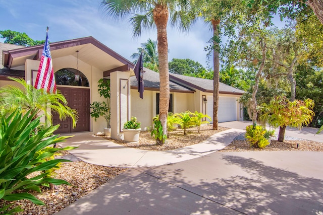 view of front of house featuring a garage