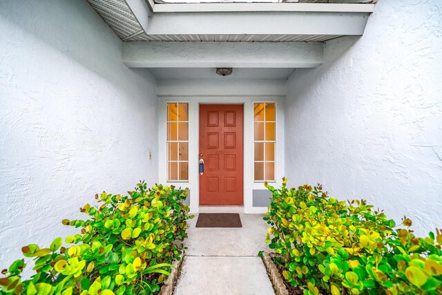 view of doorway to property