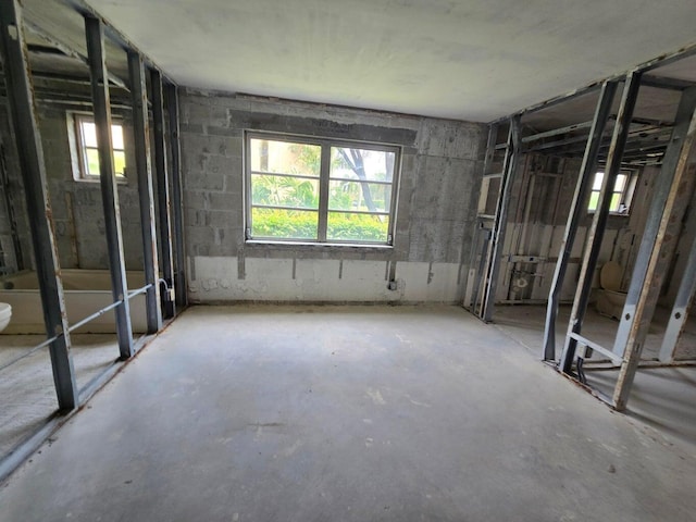 view of basement