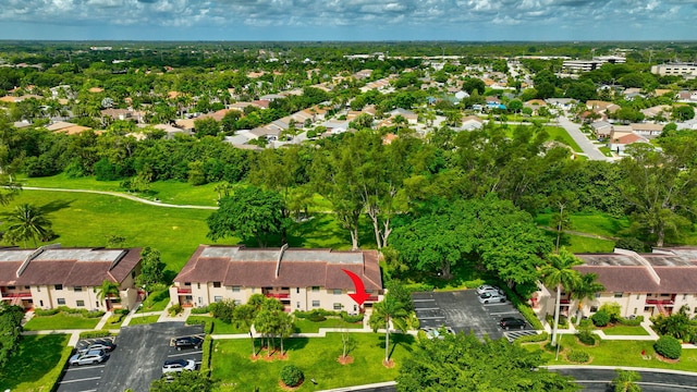 drone / aerial view featuring a residential view