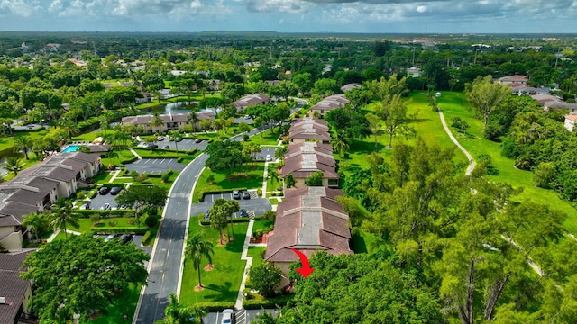 drone / aerial view featuring a residential view