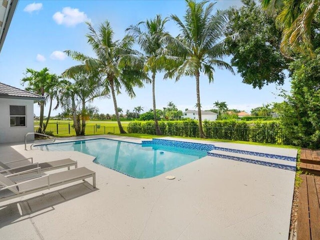 view of pool with a patio