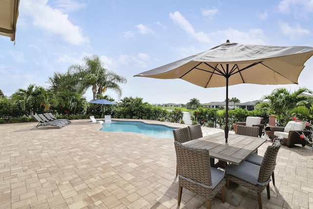 view of pool with a patio area