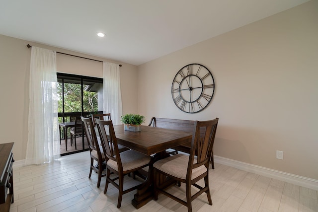 view of dining room