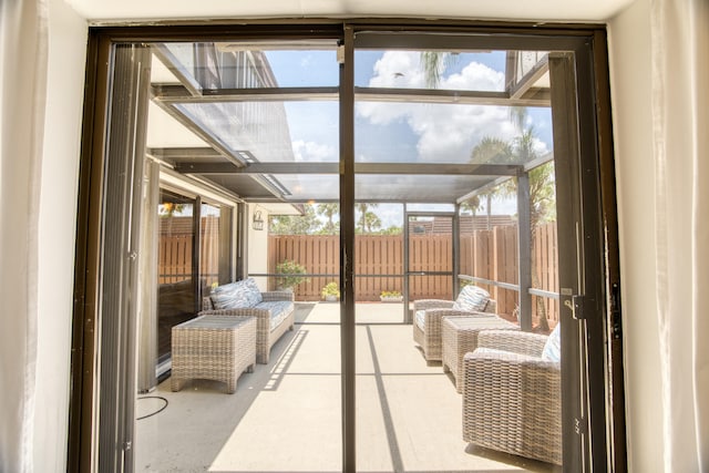 view of sunroom