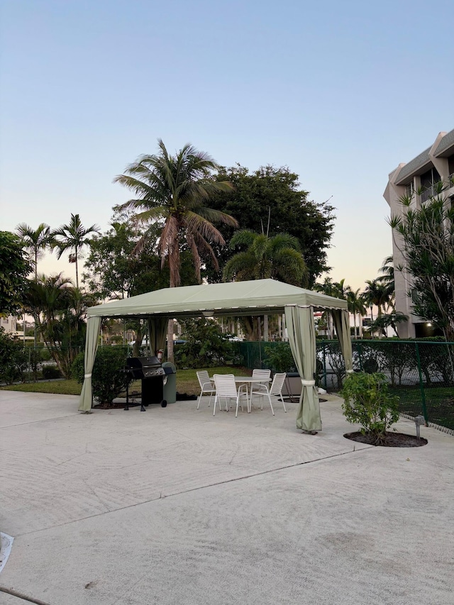 view of community with a gazebo