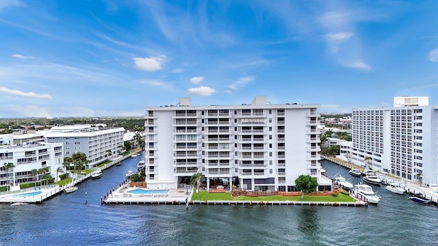 view of property featuring a water view