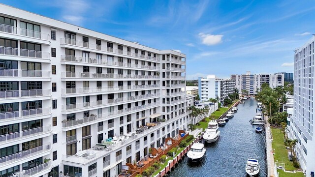 view of property featuring a water view