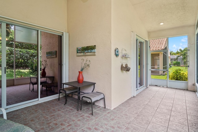 view of sunroom