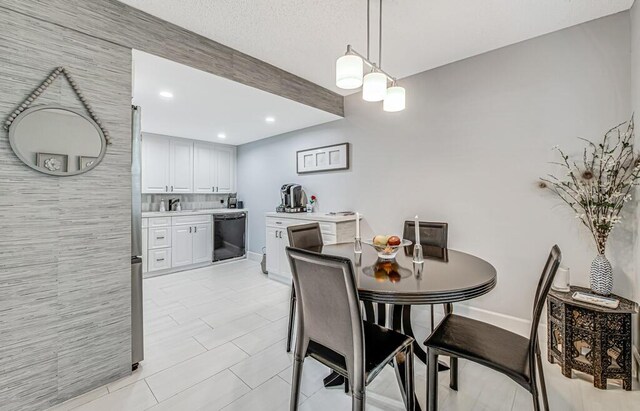 view of tiled dining area