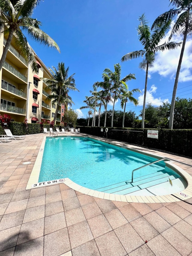 view of pool