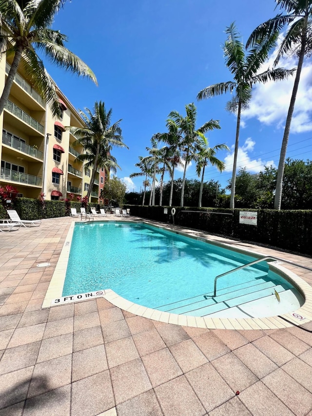 view of pool