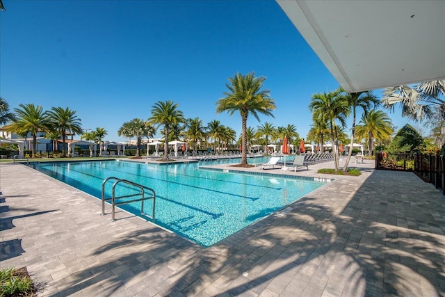 view of pool with a patio area