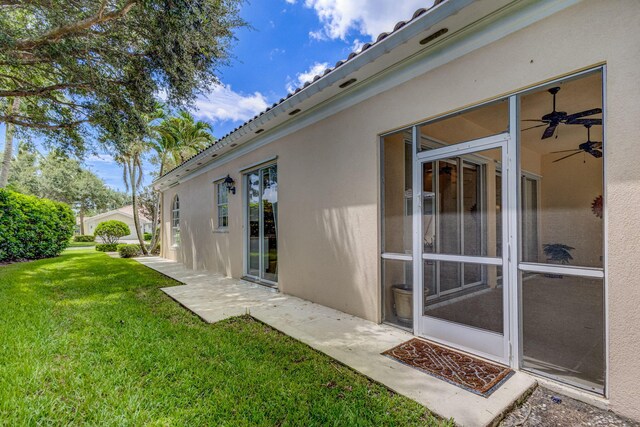 exterior space featuring a sunroom