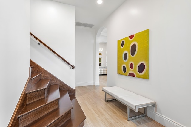 interior space featuring light hardwood / wood-style flooring