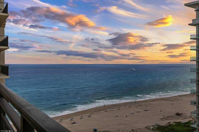 water view featuring a view of the beach