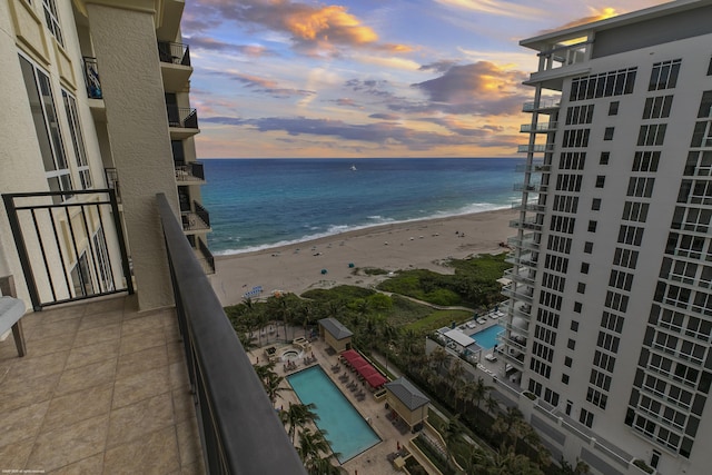 water view featuring a view of the beach