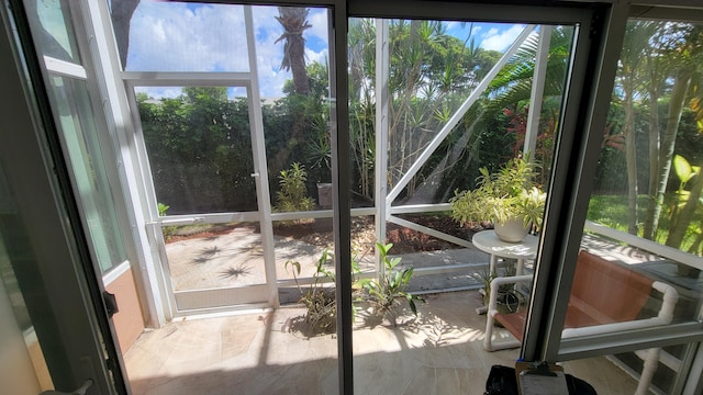 view of sunroom