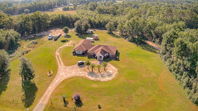 drone / aerial view featuring a rural view