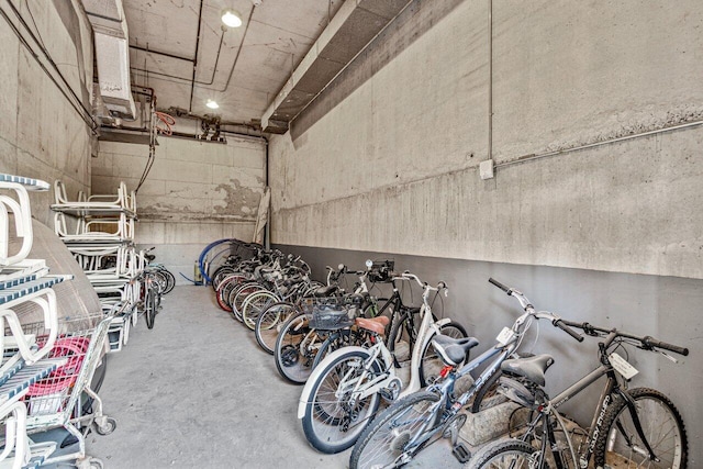 garage featuring bike storage