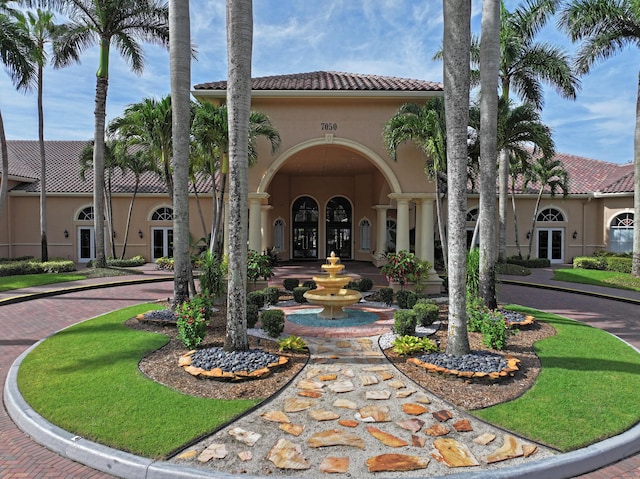 exterior space featuring french doors