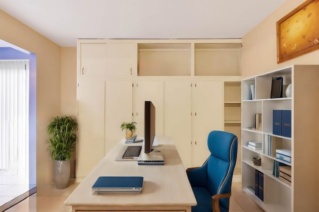 office featuring light tile patterned floors